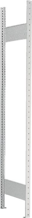 Steckregal H2500xB1000xT400mm Grundregal 6 Stahlböden Trgf.230kg lichtgrau META