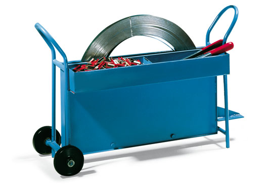 Stahlband-Abrollwagen, für 13 - 20 mm Stahlbandbreite, fahrbar