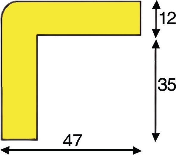 Eckschutz gelb-schwarz 1000mm PUR-Schaum Typ H