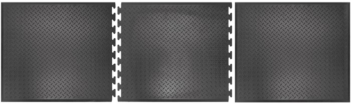 Arbeitsplatzbodenbelag Fertigmatte L800xB700mm schwarz NBR-Gummi COMFORT-LOK