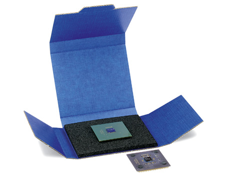 Wellpapp-Chipbox, 100 x 60 x 15 mm, blau, mit 6 mm rosa Innenschaum