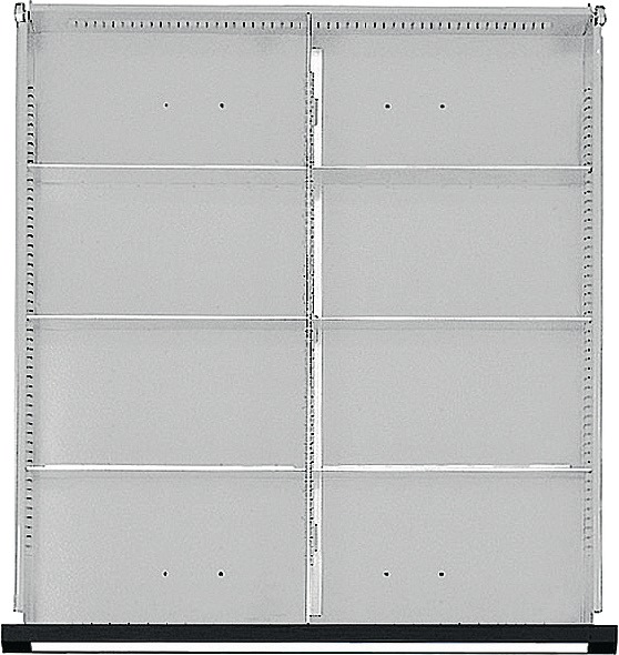 Schubladenunterteilungsmaterial Front-H.60mm 1/2 Teilung PROMAT