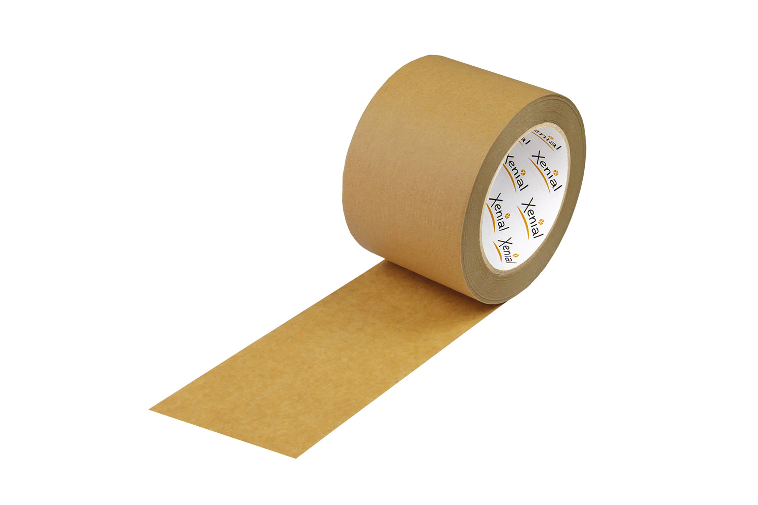 Xenial Papier-Packband, 75mm breit x 50lfm, 130µ, braun, Naturkautschukkleber