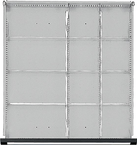 Schubladenunterteilungsmaterial Front-H.170-360mm 1/2-1/4 Teilung
