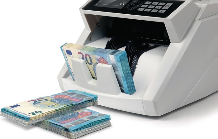 Banknoten/Wertzähler 2465-S m.Reinigungs- u.Service-Kit m.Netzt.u.Abdeckhaube