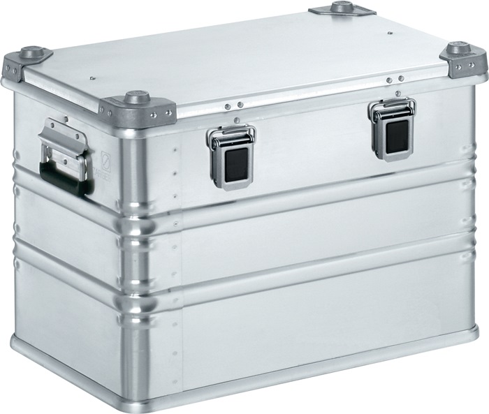 Aluminiumbox L600xB400xH410mm 73l m.Klappverschluss u.Alu-Stapelecken