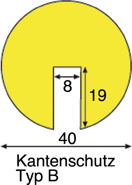 Kantenschutz gelb-schwarz 1000mm PUR-Schaum Typ B