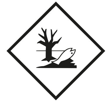 Gefahrgut-Etiketten,100x100 mmmit Aufdruck/Symbol "Umweltgefährliche Stoffe"