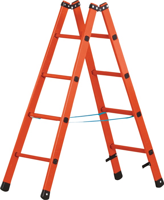 Stehleiter 2x4 Sprossen GFK Leiterlänge 1320mm Arbeits-H.b.ca.2600mm ZARGES