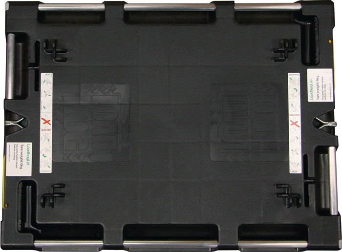 Deckel L1200xB800mm schwarz PP f.für Plastikpalette