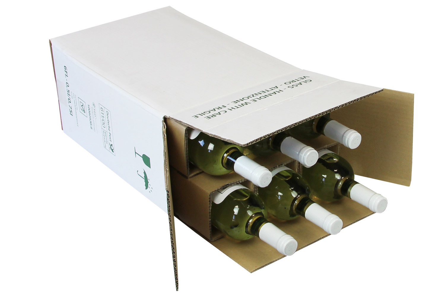 PTZ-Flaschenkartons, 275 x 180 x 395 mm ( L x B x H ), weiß