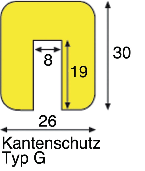 Kantenschutz rot-weiß 5000mm PUR-Schaum Typ G