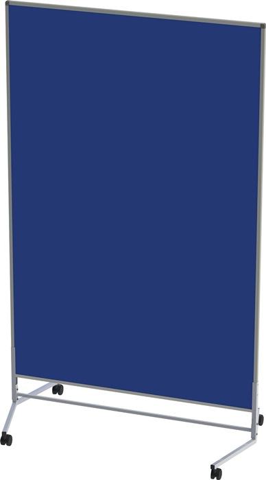 Mobile Stellwand B1200xH1500mm fahrbar Textilbezug grau
