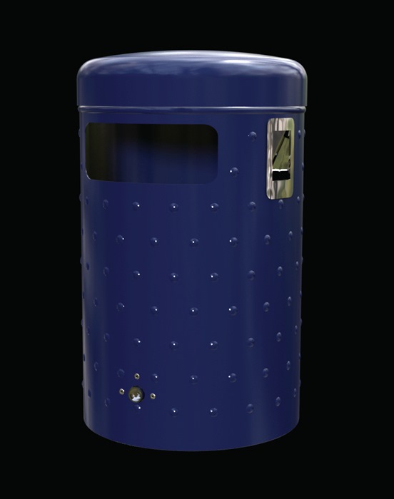Abfallbehälter H555xT330mm 48,5l anthr.-eisengl.VAR