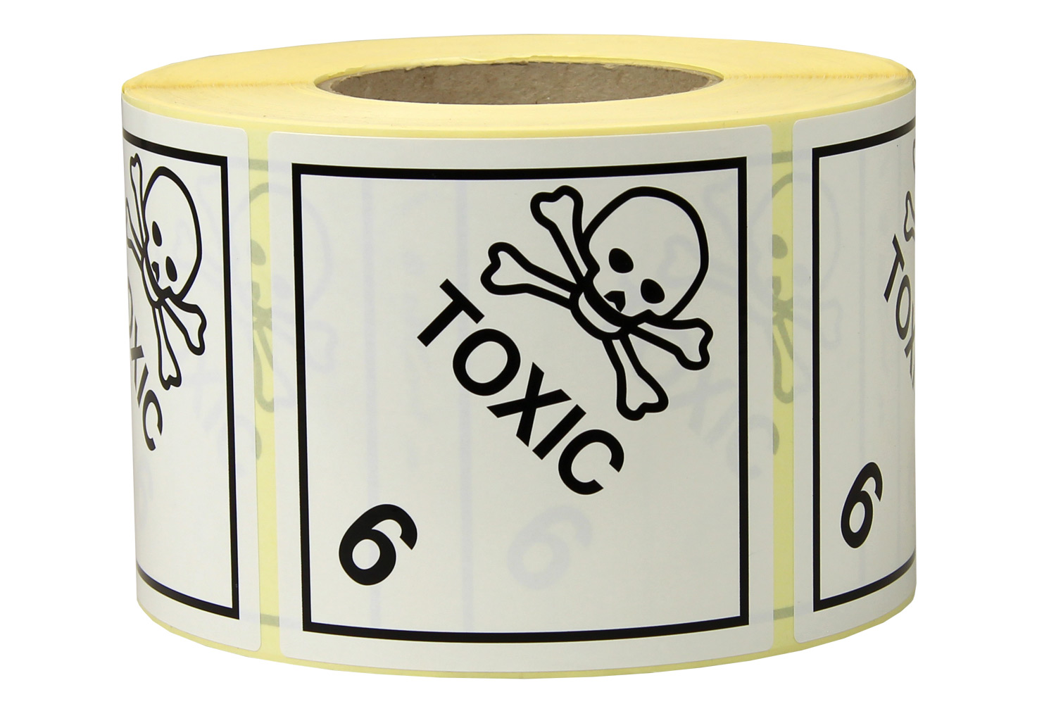Gefahrgut-Etiketten, 100 x 100 mm, aus Papier, mit Aufdruck/Symbol, "Toxic"