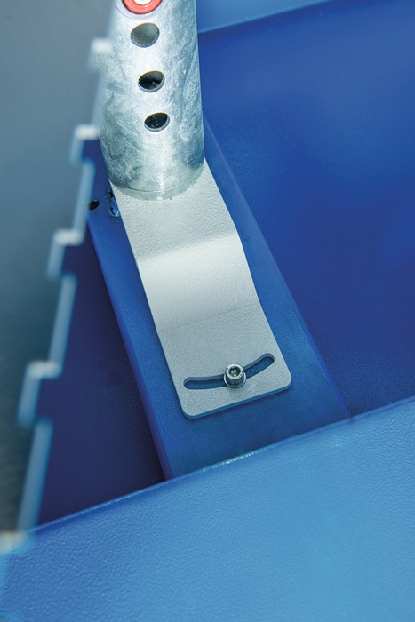 CNC Großraumschrank blau H1955xB1055xT1035mm 4 Werkzg.tr.SK 40 m.Sichtfenster