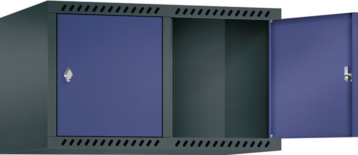 Aufsatzschrank H500xB800xT500mm Farbwahl Anz.Abt.2 m.Drehriegelschloß PROMAT