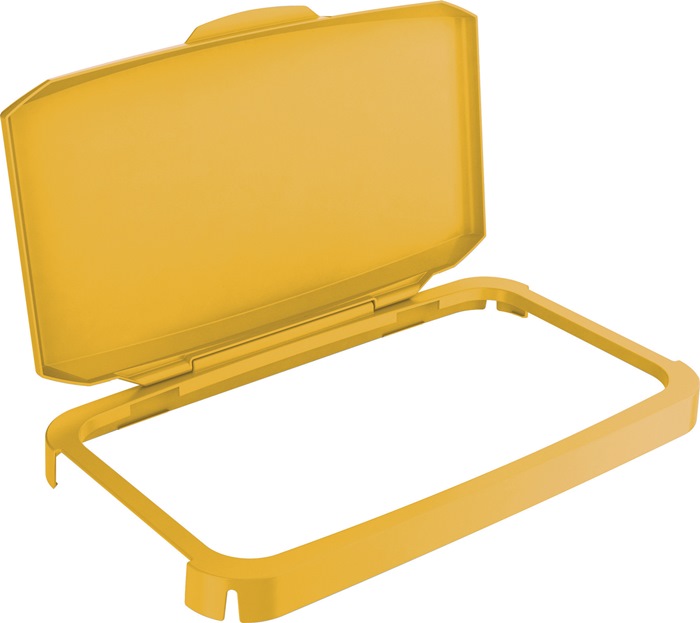 Klappdeckel PP gelb B510xT285mm f.Abfallbehälter 60l lebensmittelecht DURABLE