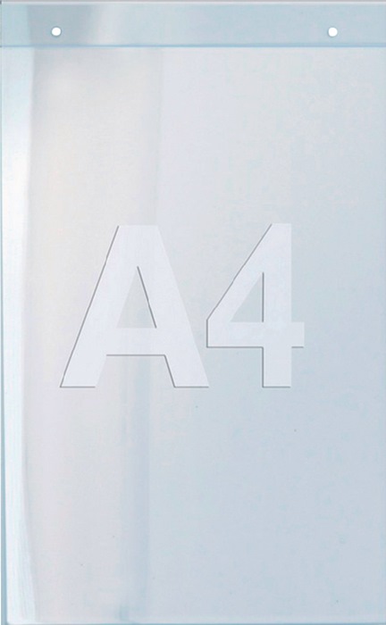 Wandprospekthalter DIN A4 hoch Acryl transp.