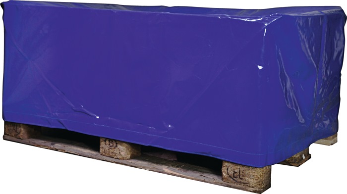 Palettenabdeckhaube PVC-Gewebefolie blau L1250xB850xH500mm o.Reißverschluss
