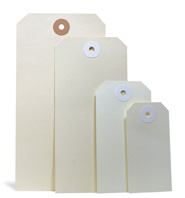 Anhänge-Etiketten, 40 mm breit x 80 mm, weiß, aus Karton, 190 g/qm