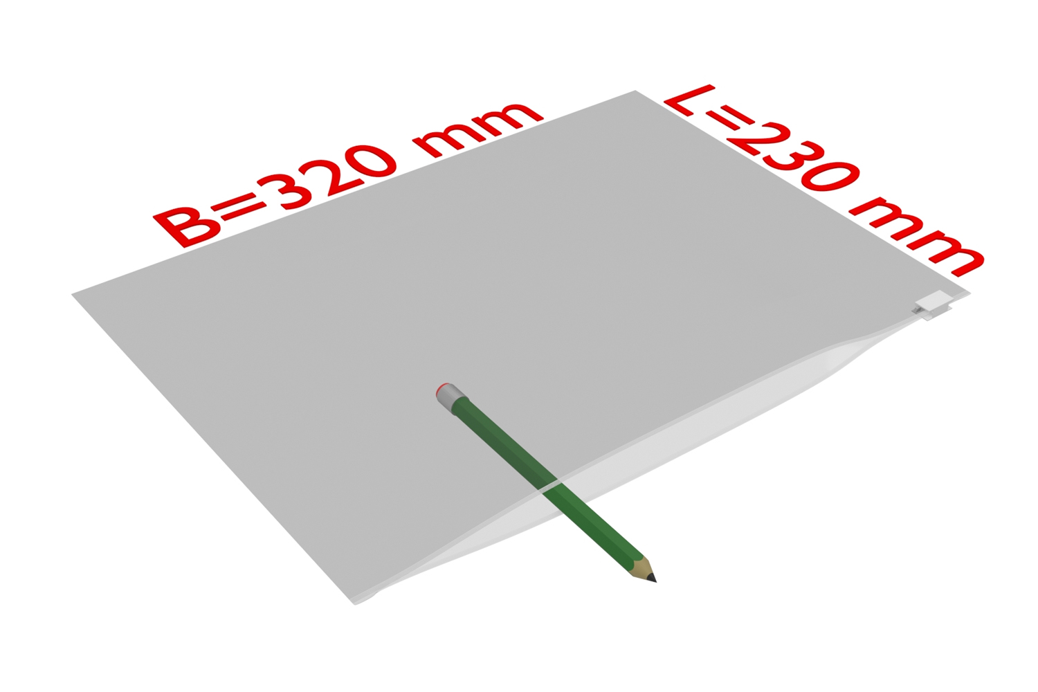 PE-Gleitverschlussbeutel, transparent, 75 µ, 320 x 230 mm