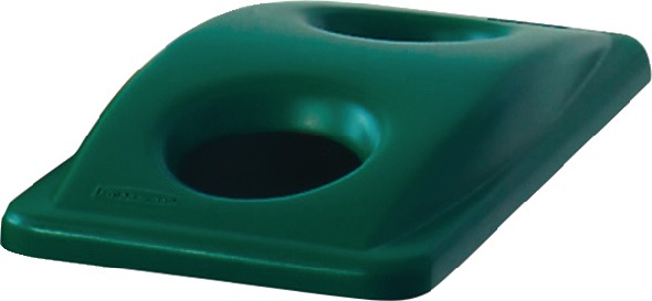 Deckel PE grün B290xT520mm f.Wertstoffsammler 60/87l f.Flascheneinw.RUBBERMAID